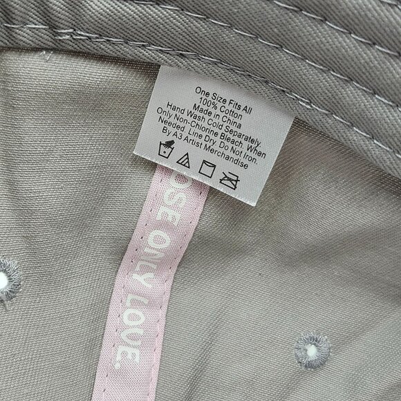 Melissa Etheridge Cruise Gray Cotton Baseball Hat With Tropical Patch Underbill - Picture 13 of 13